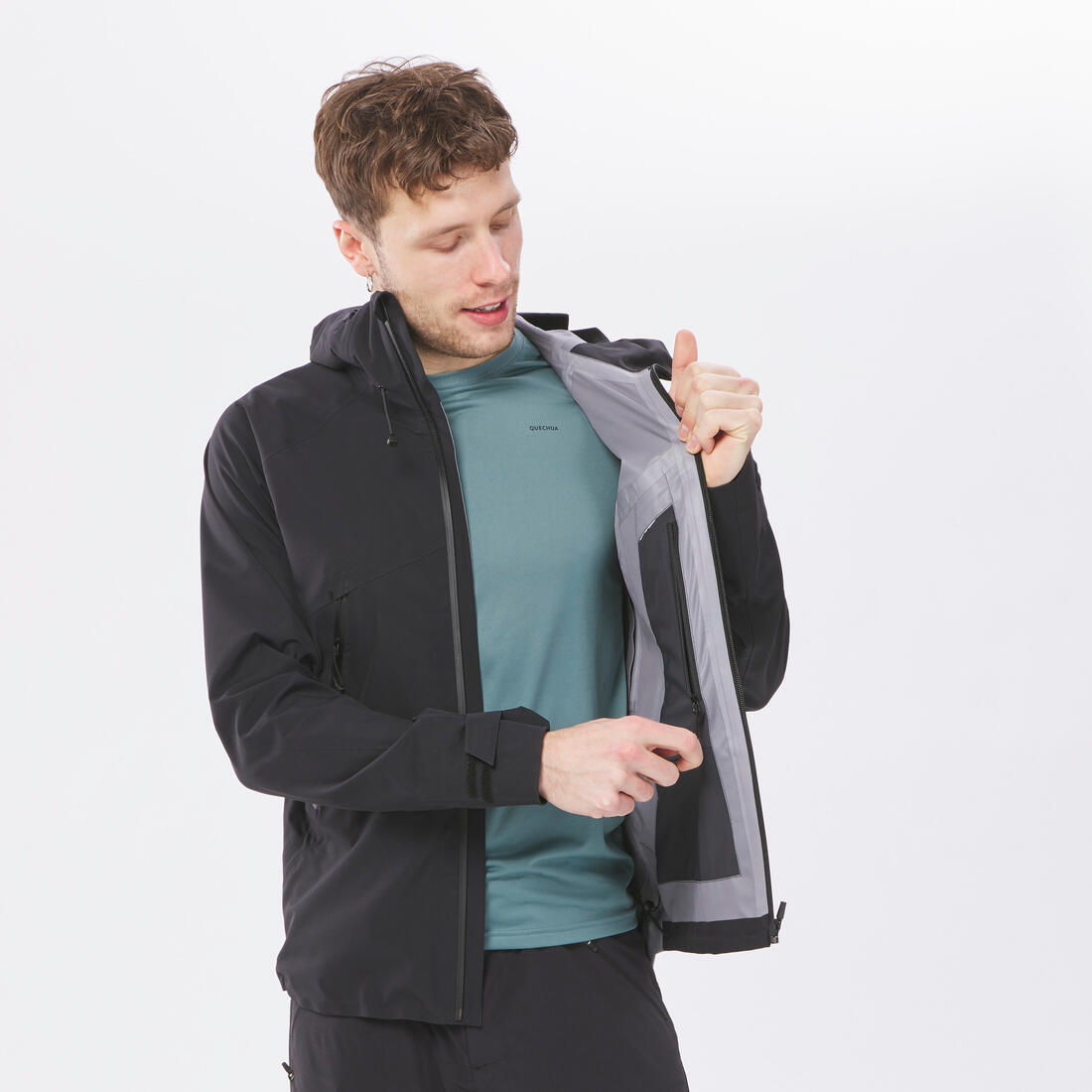 Veste de randonnée montagne imperméable homme, MH500