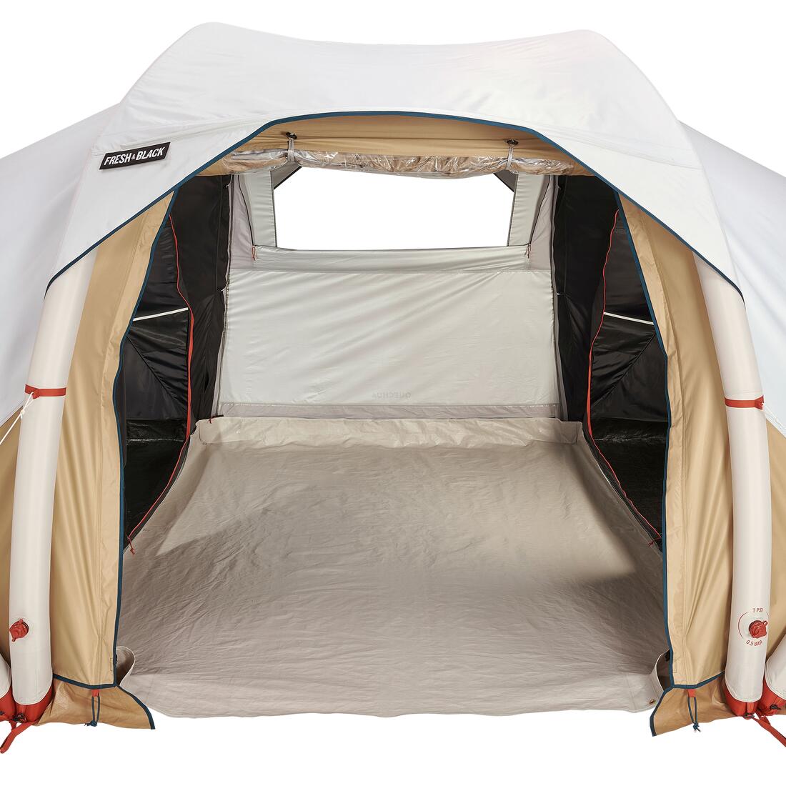 Tente de camping gonflable 4 places 2 chambres, Fresh & Black, Air Seconds 4.2