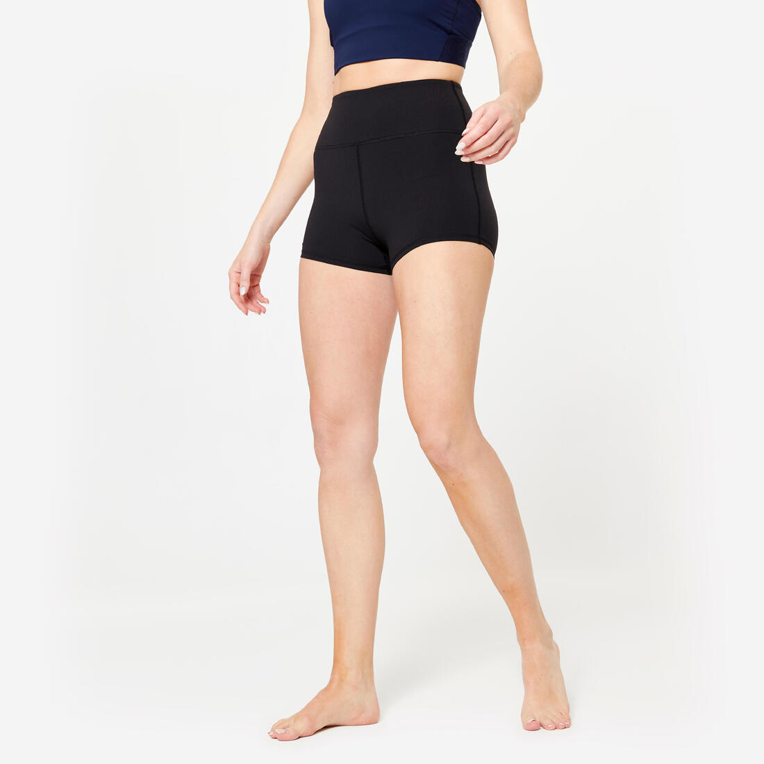 Short danse moderne taille haute femme - noir