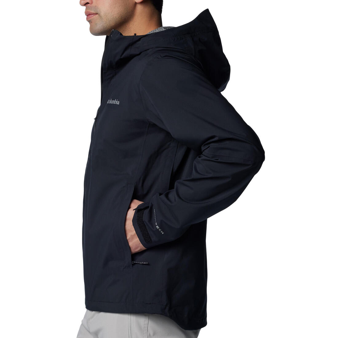 Veste imperméable de randonnée homme, Columbia Razorback noire