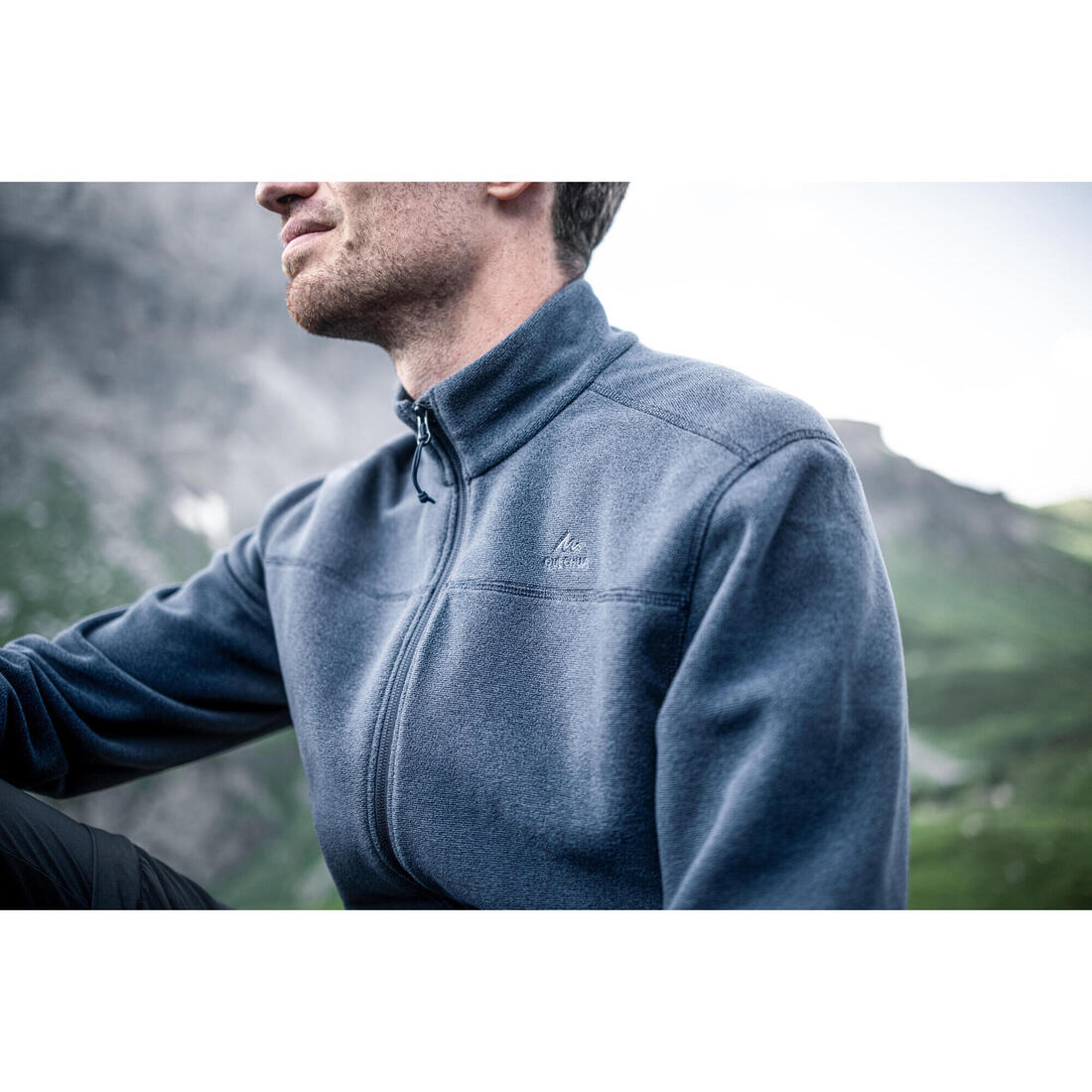 Polaire de randonnée montagne homme, MH100 full zip