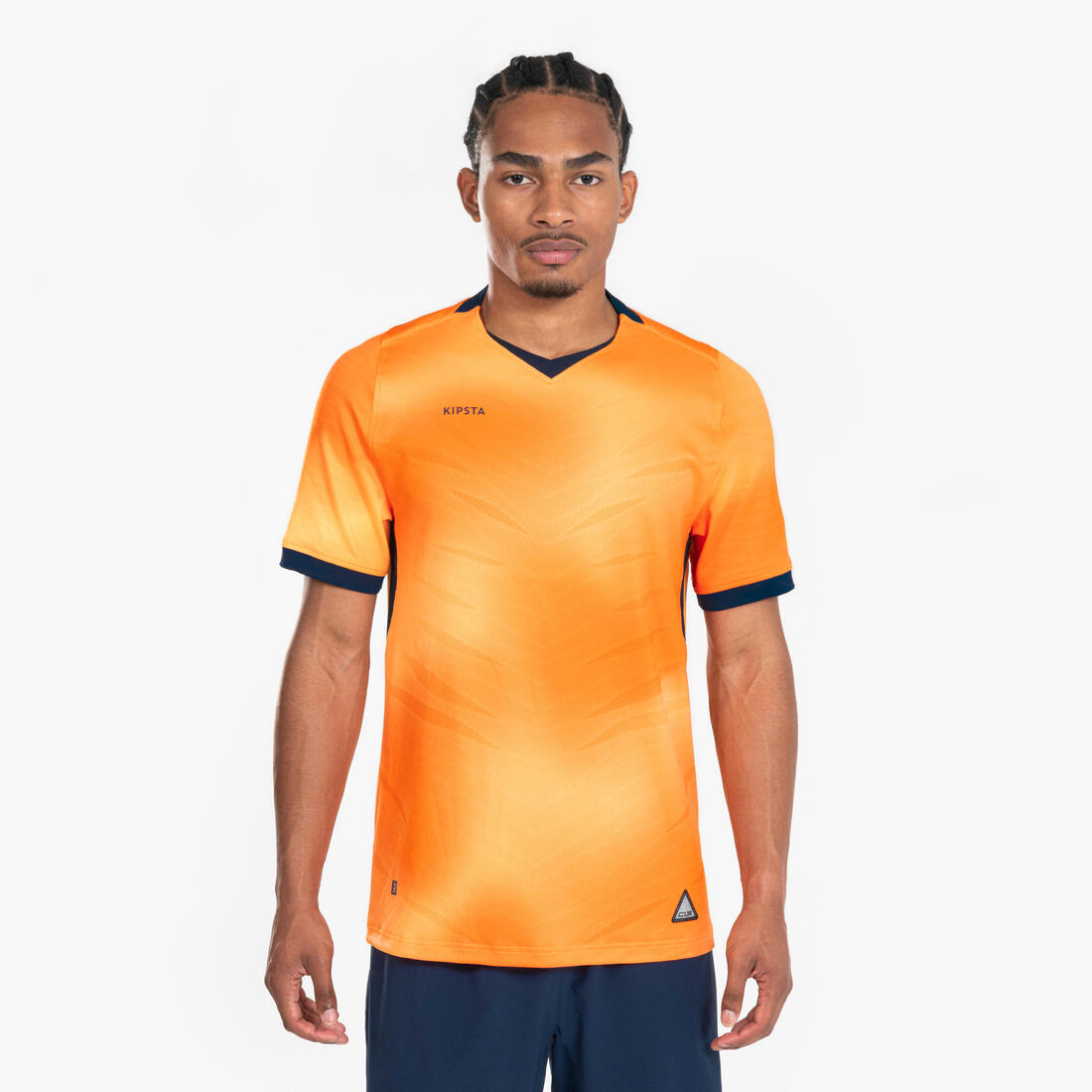 Maillot de Football CLR Adulte manches courtes Orange et Marine