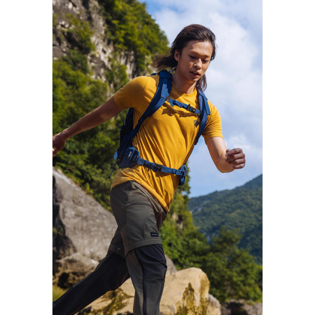 T-shirt manches courtes de trek en laine mérinos homme, Merino Fresh