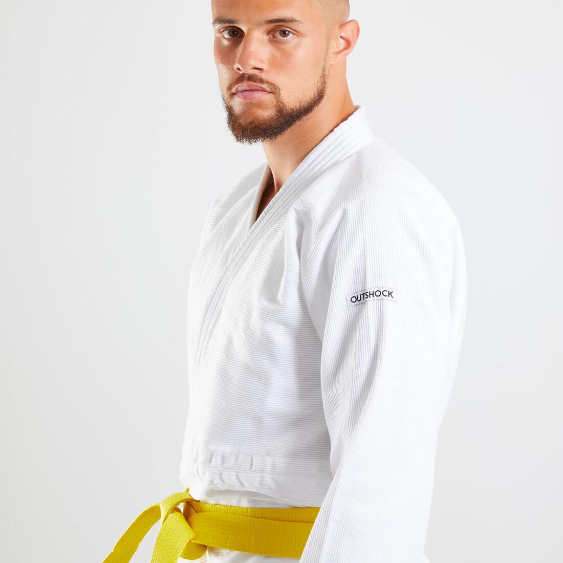 Kimono de judo pour débutant adulte, blanc – blanc ultra