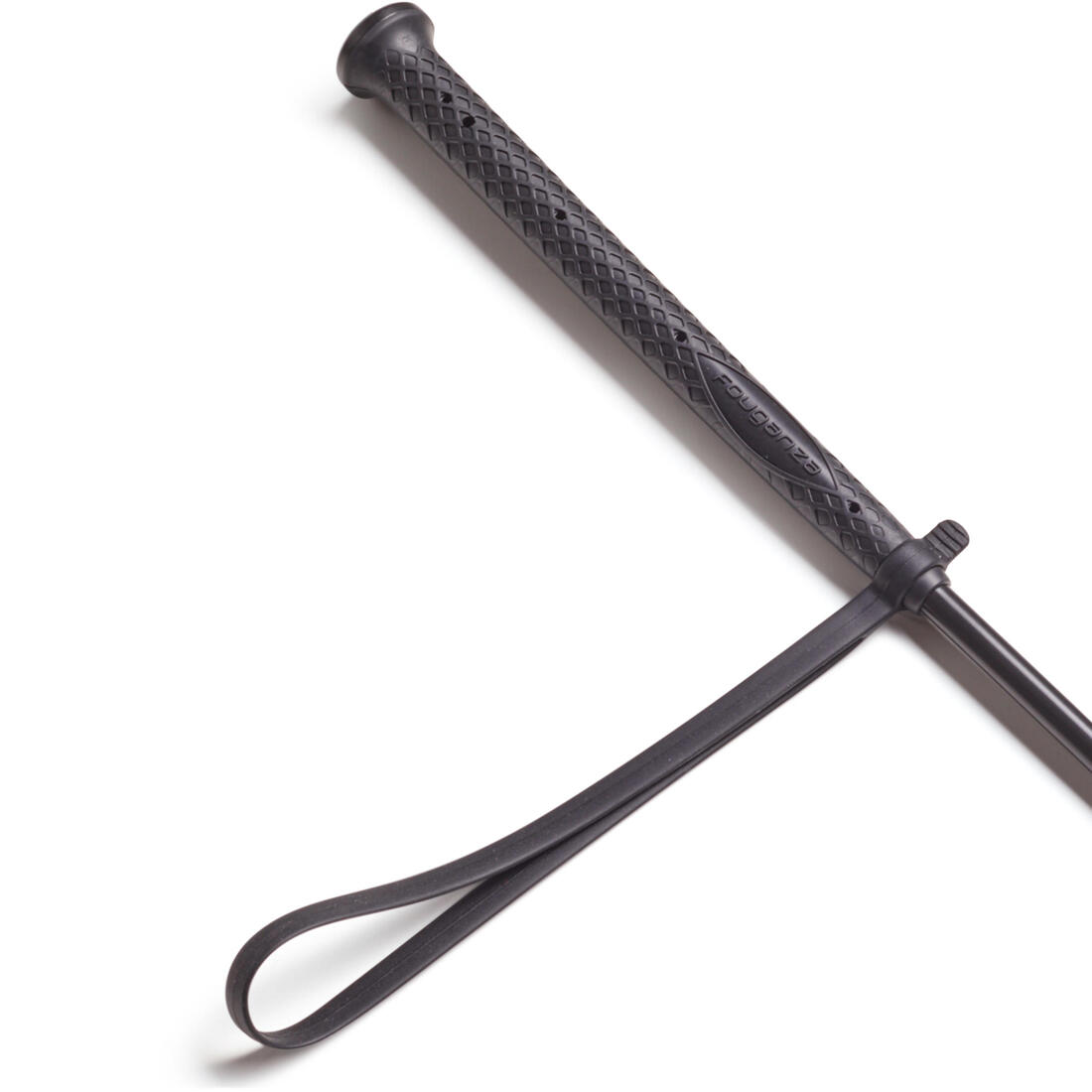 Cravache équitation 500 noir - 58 cm