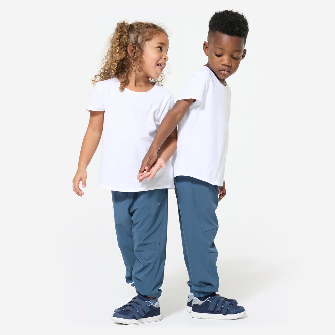 Pantalon de Survêtement Multisports Respirant Léger Mixte pour Enfant - Bleu