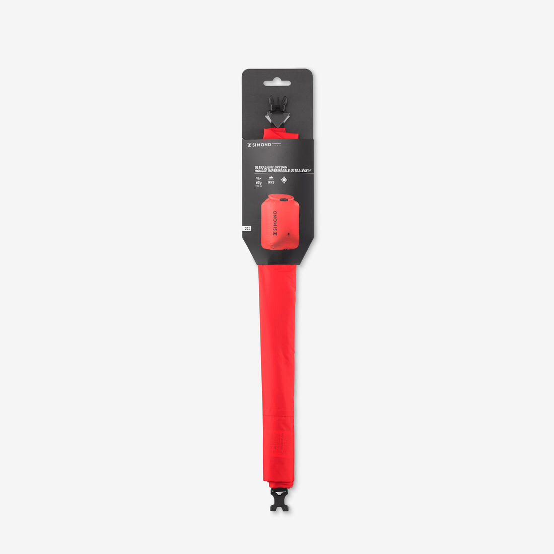 Sac de compression imperméable 22 litres (IPX5), ultra léger , rouge