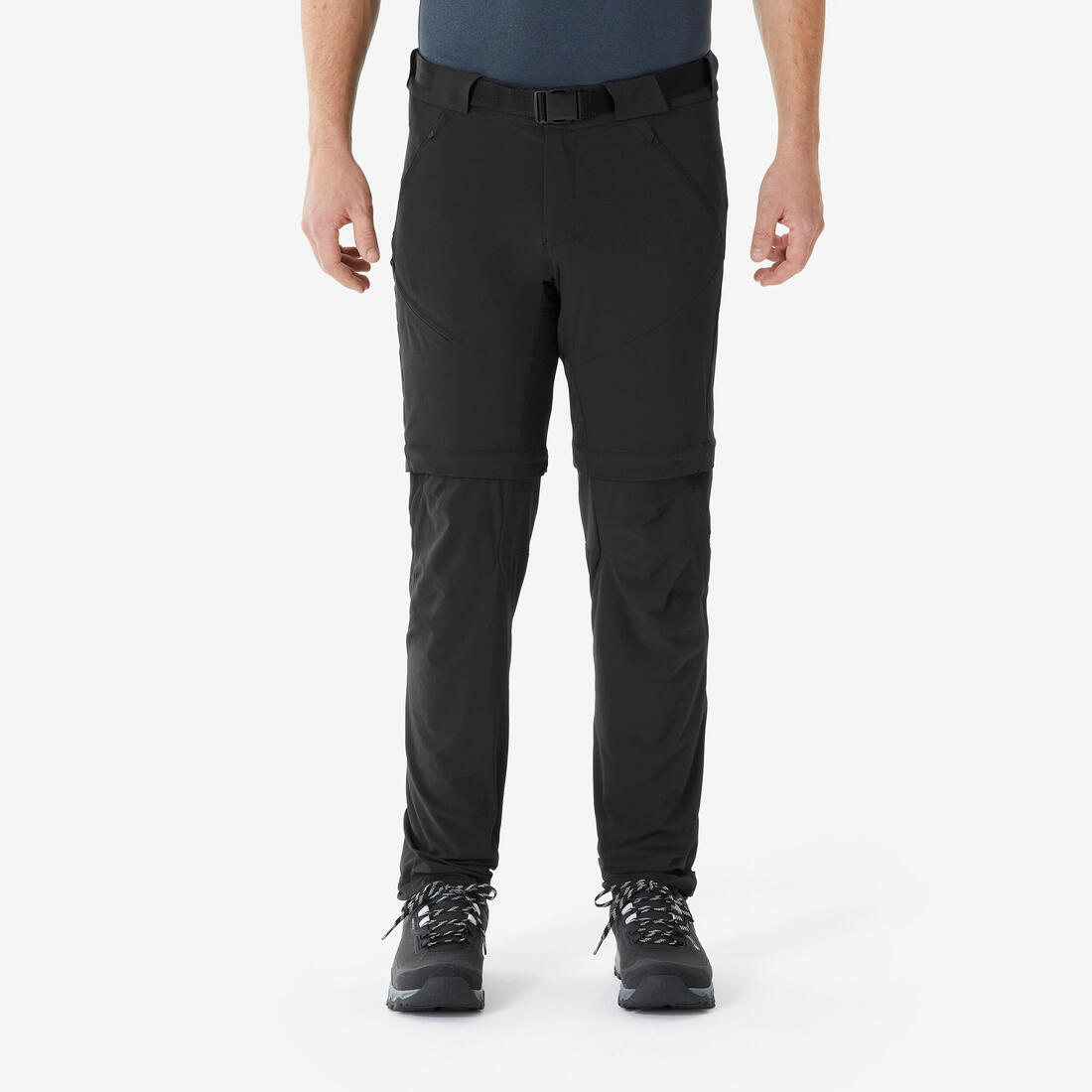 Pantalon modulable de randonnée homme, MH500 – noir fumé
