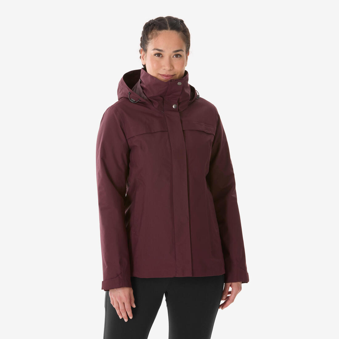 Veste de randonnée 0°C chaude femme, NH100 3en1