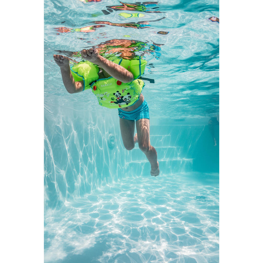 BOXER DE BAIN BEBE / ENFANT BLEU IMPRIME FISH