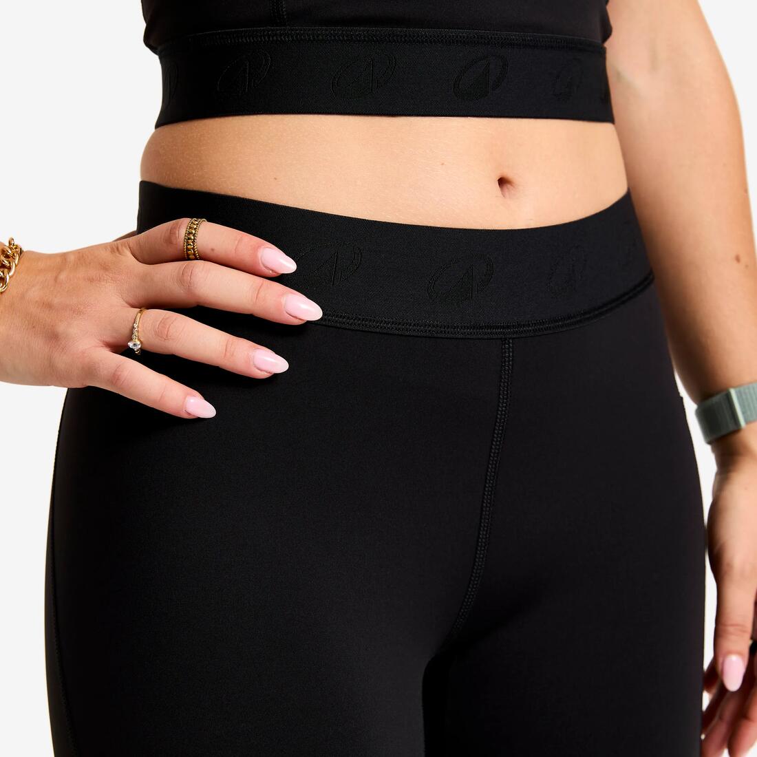 Cycliste de cardio extensible femme, noir