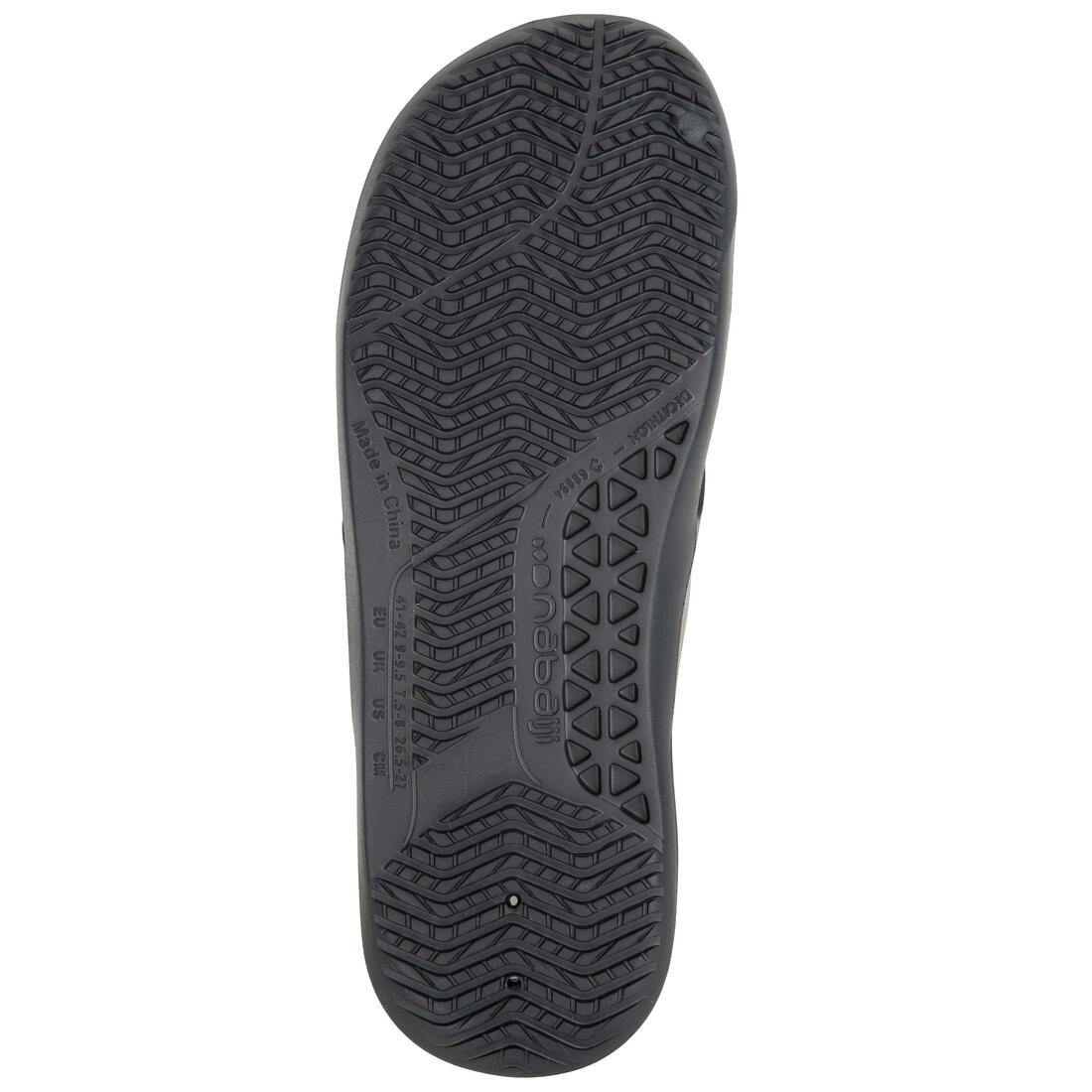 Sandale claquette piscine slap 100 basic gris