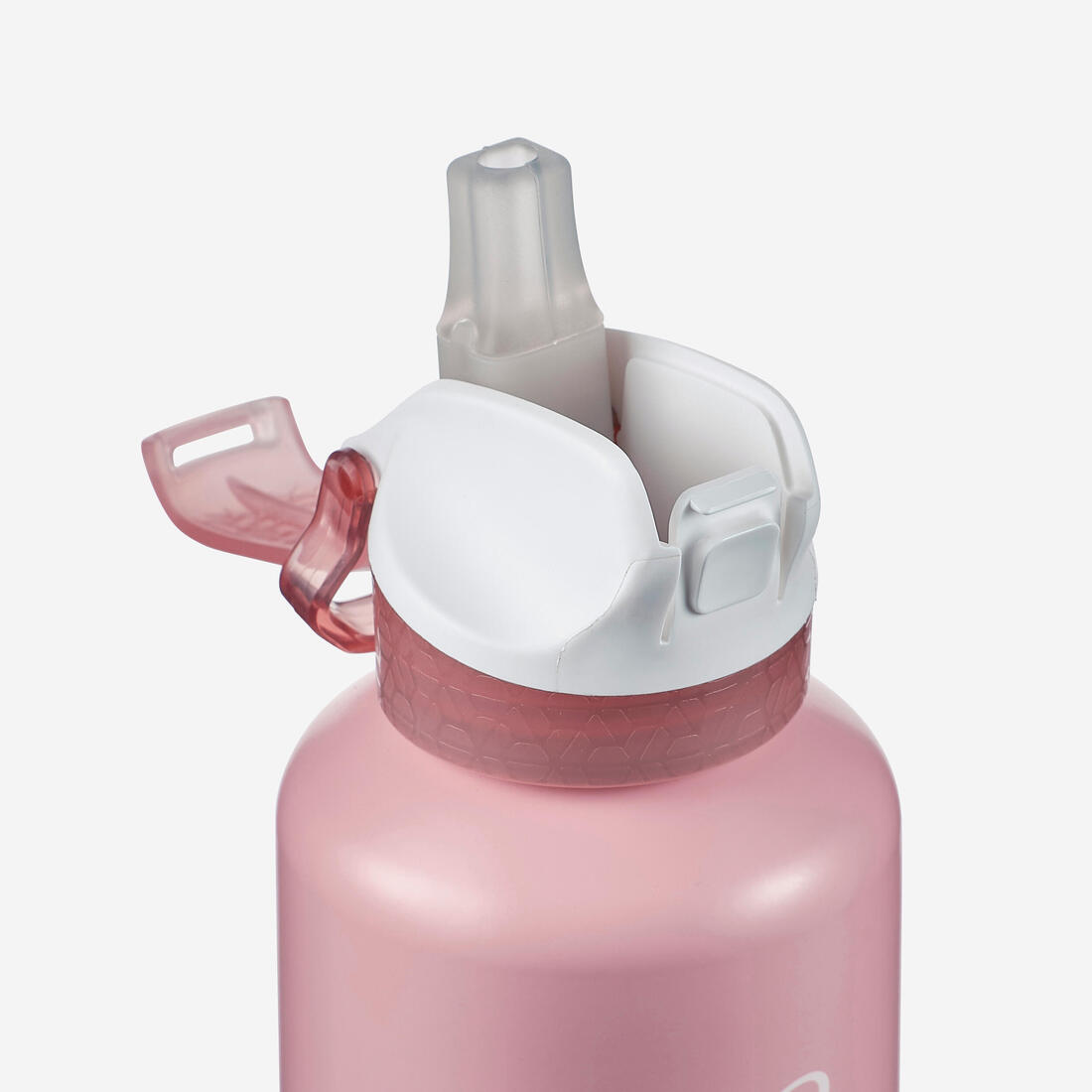 Gourde 500 enfant 0,6L en alu, bouchon instantané, pipette et paille, randonnée