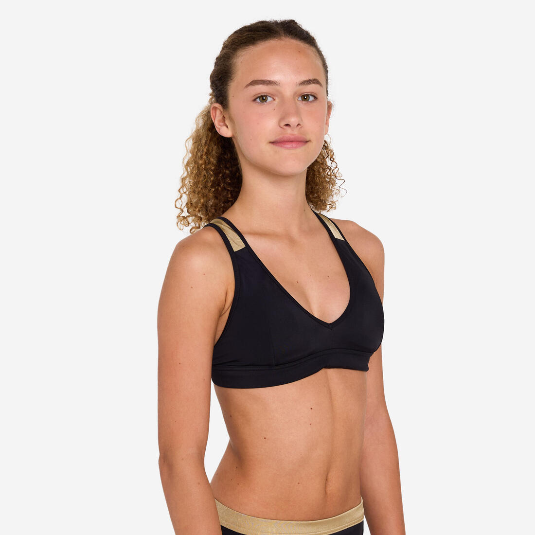 Haut de maillot de bain triangle fleuri surf fille, Lily vaya