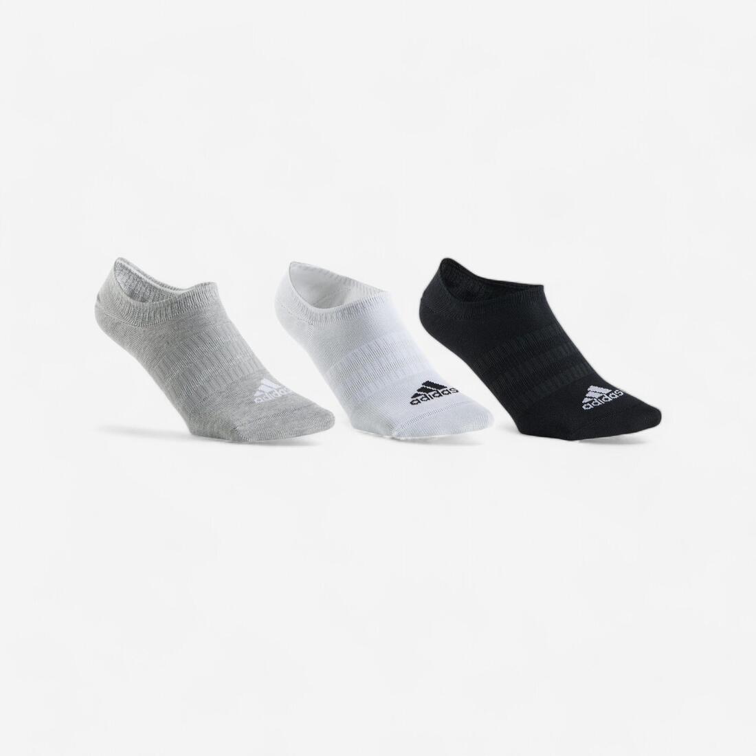 CHAUSSETTES ADIDAS BASSES NOIR BLANC GRIS LOT DE 3 – Default