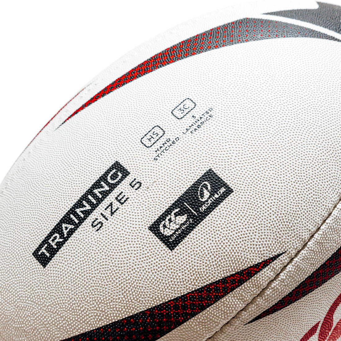 Ballon de rugby d'entrainement taille 5, Decathlon | Canterbury noir