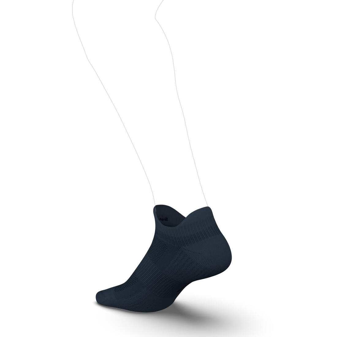 CHAUSSETTES DE RUNNING INVISIBLES RUN500 X2 BLEUES