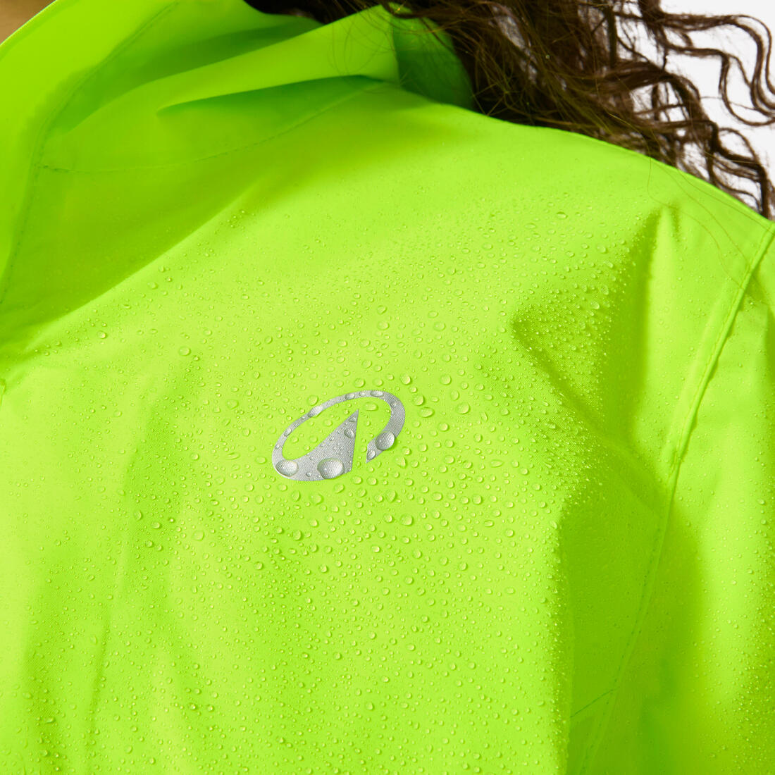 VESTE VÉLO 500 ENFANT PLUIE JAUNE HAUTE VISIBILITÉ