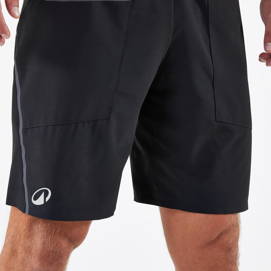 Short de tennis respirant homme, Dry+ Noir Gaël Monfils