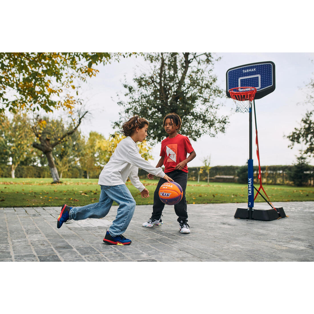 Panier de basket Enfant Dunk sur pied réglable 1,60m à 2,20m - K900