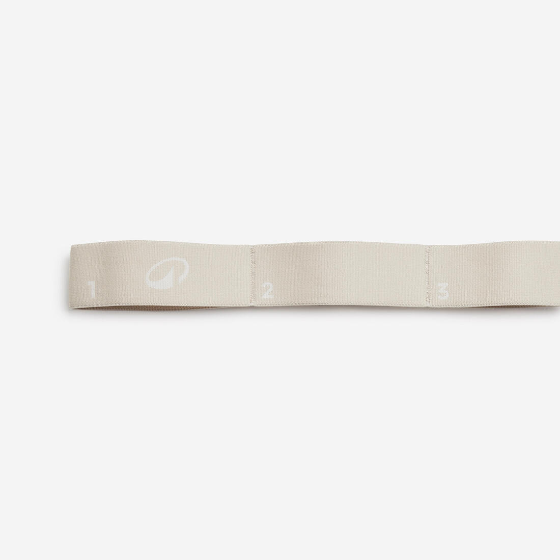 Élastique textile de fitness, 7kg, résistance légère, beige