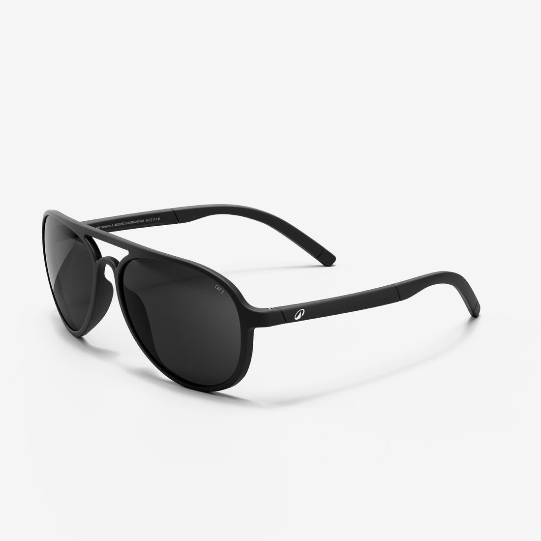 Lunettes de soleil randonnée - MH120A - adulte - catégorie 3 noires