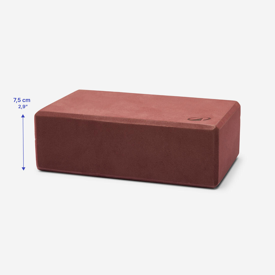 Brique de yoga en mousse, acajou