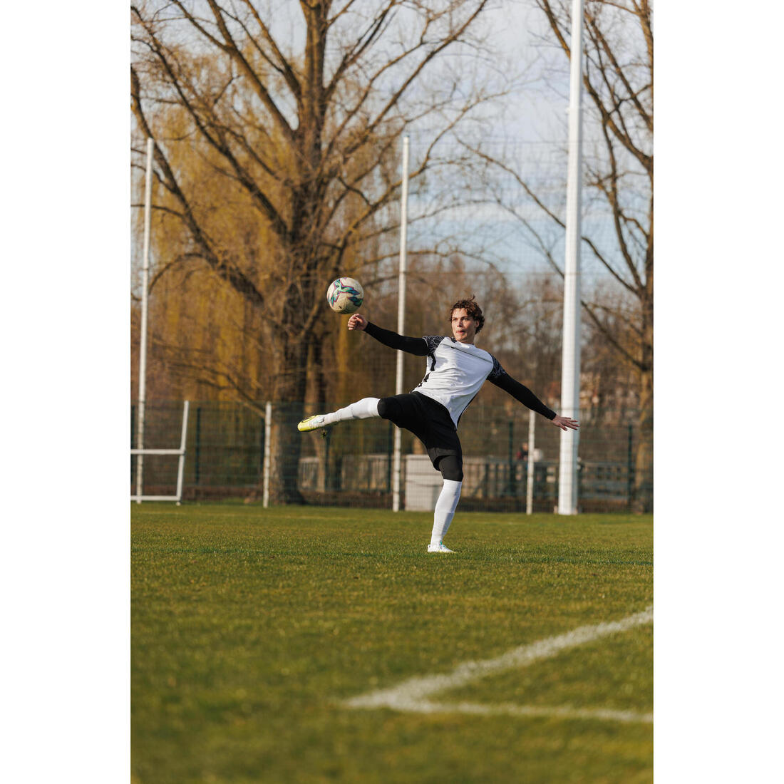 Sous-maillot de foot thermique manches longues mixte Keepcomfort noir