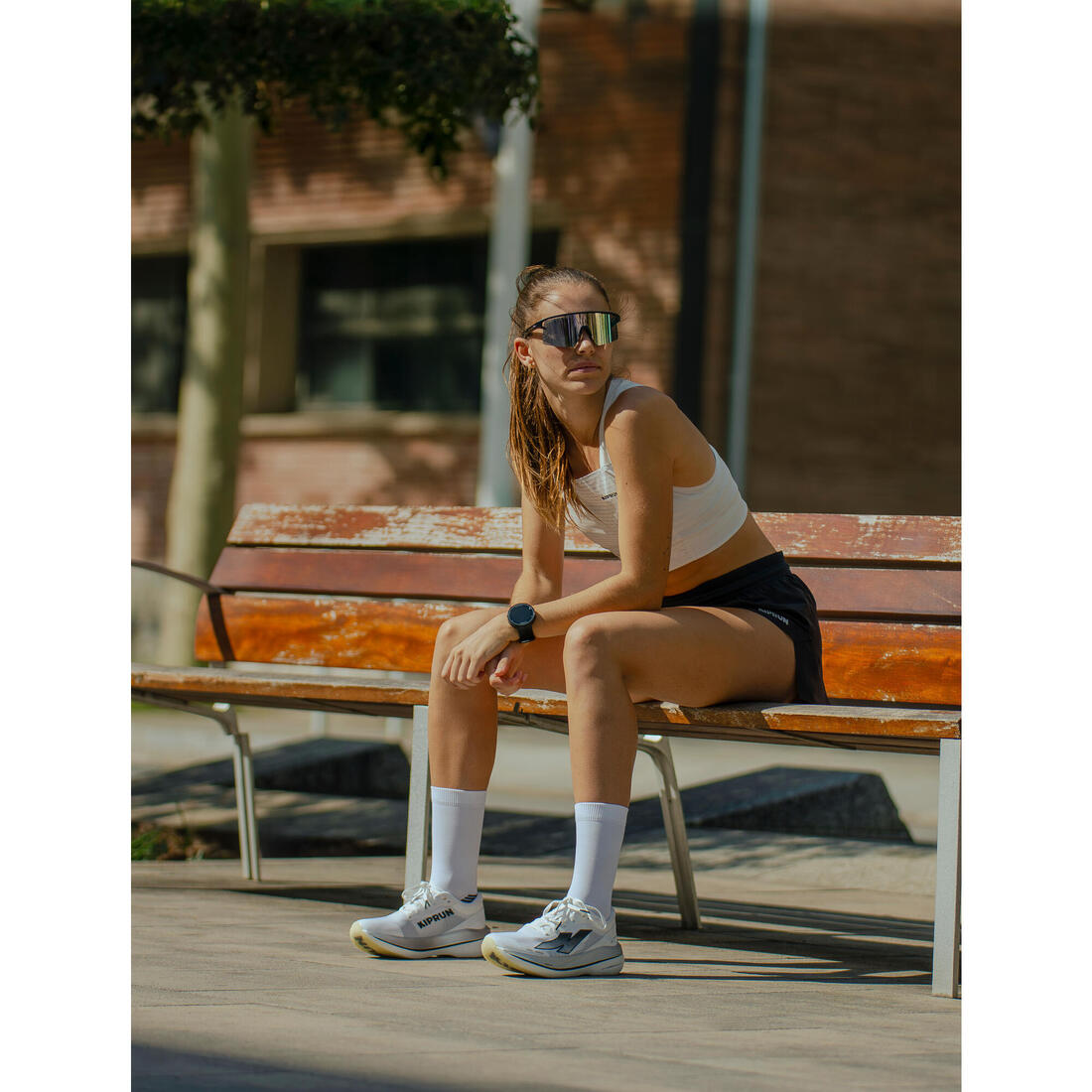 Short menstruel de running femme avec culotte intégrée absorbante Kiprun x Smoon
