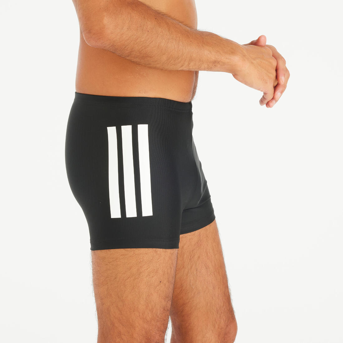 Maillot boxer de bain natation Homme - Adidas 3 bandes noir blanc