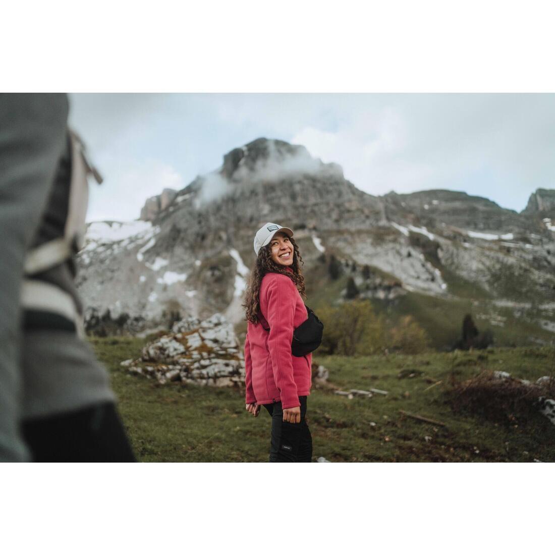 Polaire de randonnée montagne femme, MH500 full zip