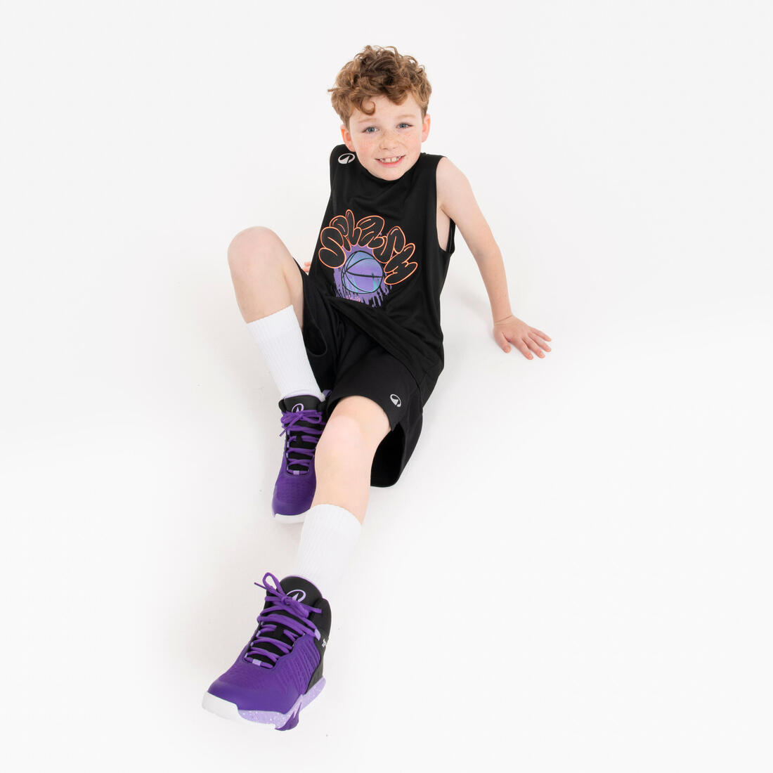 MAILLOT BASKETBALL SANS MANCHE ENFANT - TS500 FAST