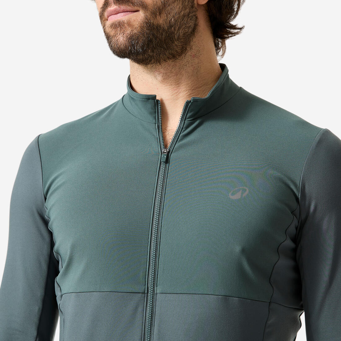 Maillot de VTT manches longues mi-saison, 500 vert foncé