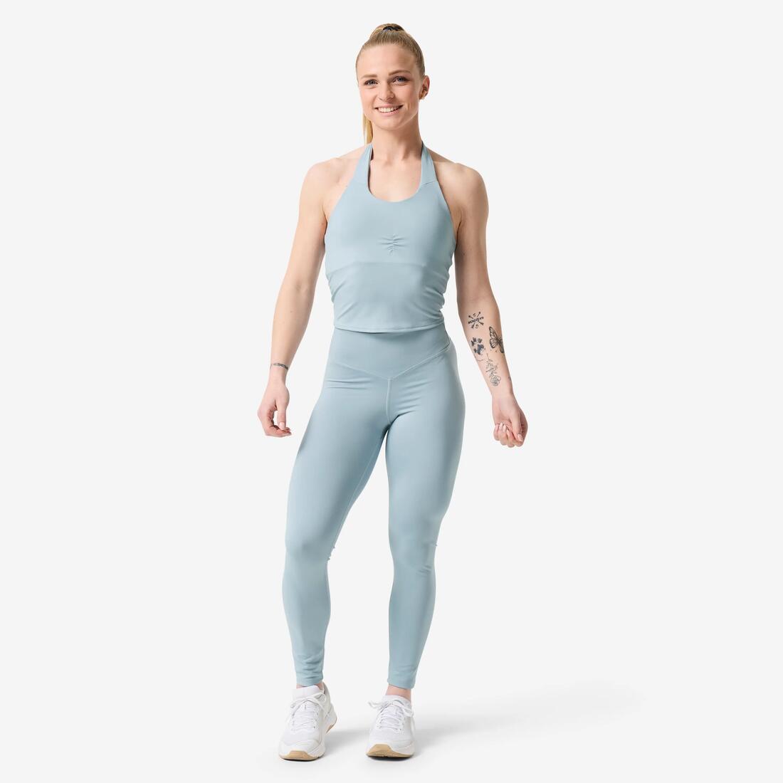 Legging de musculation froncé femme