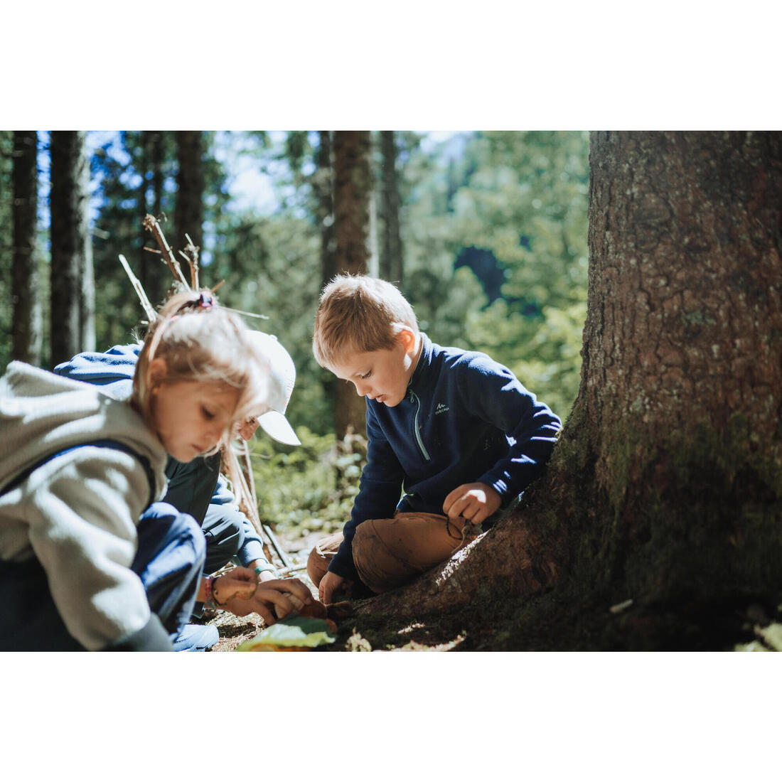 Polaire de randonnée enfant 2-6 ans, MH100 demi zip