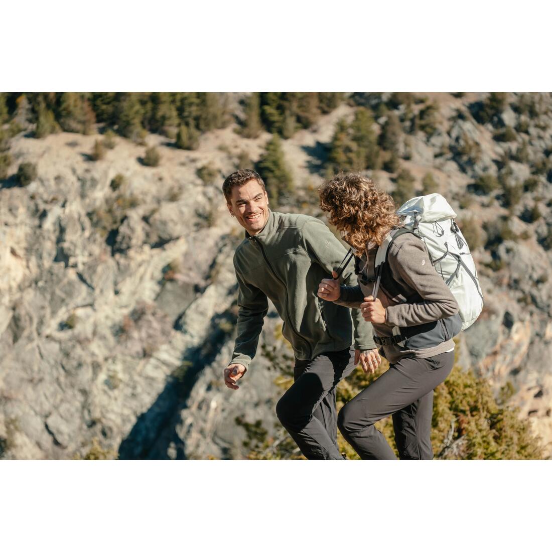 Polaire de randonnée montagne homme, MH100 full zip