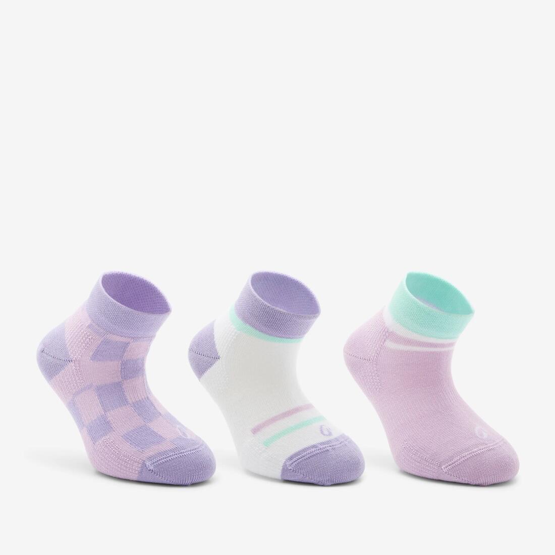 Chaussettes de sport courtes enfant, violet et