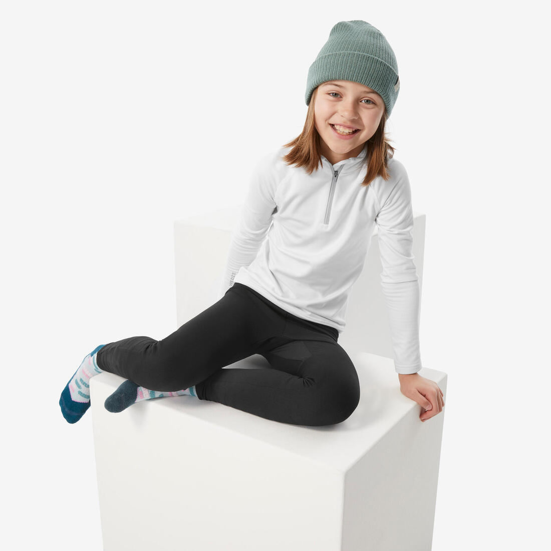 Sous-vêtement pantalon thermique de ski enfant 4-14 ans, BL 500