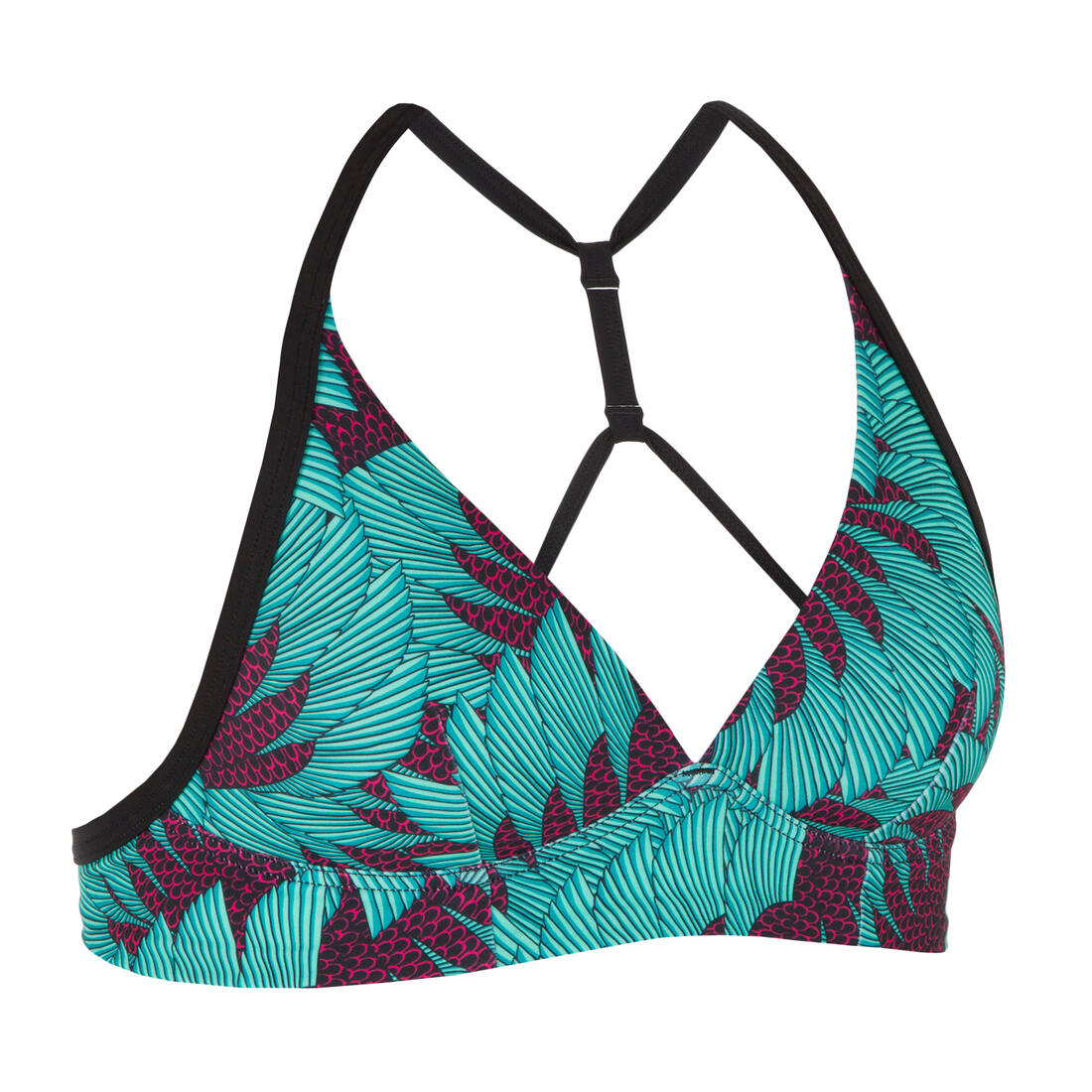 Haut de maillot de bain brassière de surf femme réglage dos BEA KOGA MALDIVES – bleu