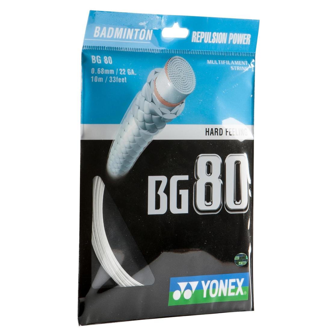 CORDAGE DE BADMINTON BG 80 BLANC