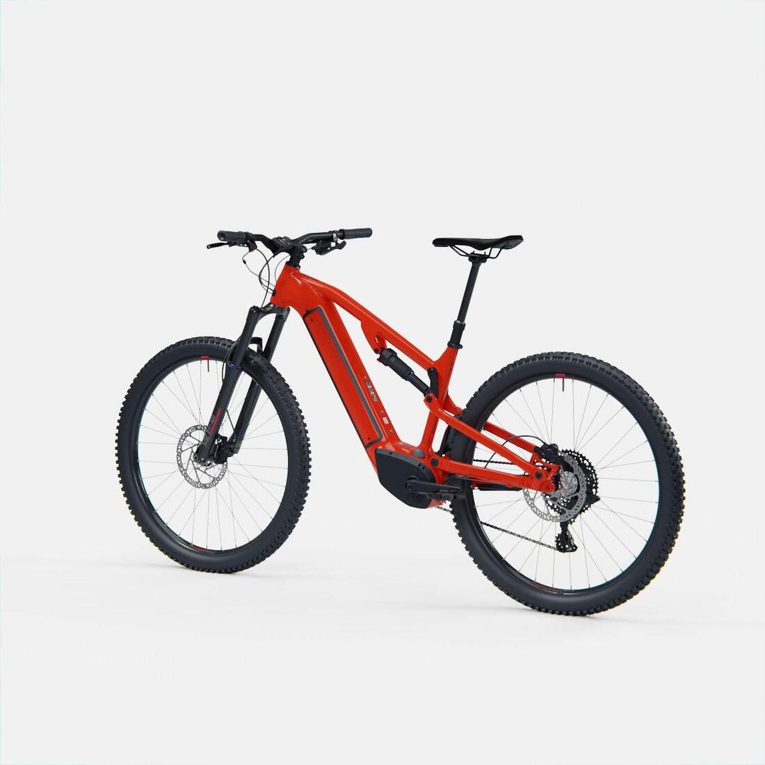 Vélo VTT électrique tout suspendu 29" - E-EXPL 520 S Rouge vif