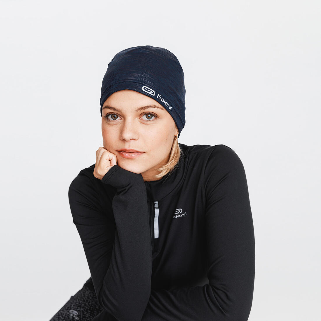 Bonnet running chaud Homme Femme - KIPRUN Warm + gris graph
