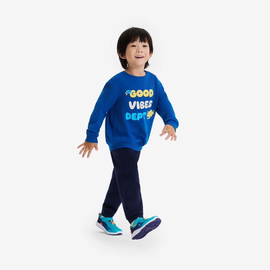 Chaussures Barefoot à scratch respirantes enfant, Stepper Sporty violet et
