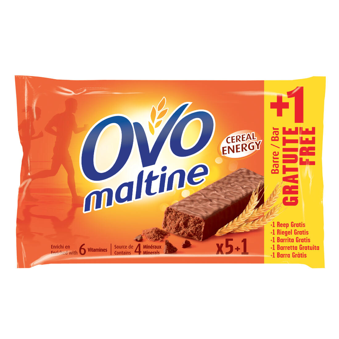 Promo Barre énergétique OVOMALTINE 6x20g dont 1 offerte