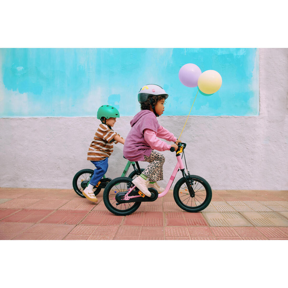 Casque velo bebe et enfant 44-55 cm, play 100 gris