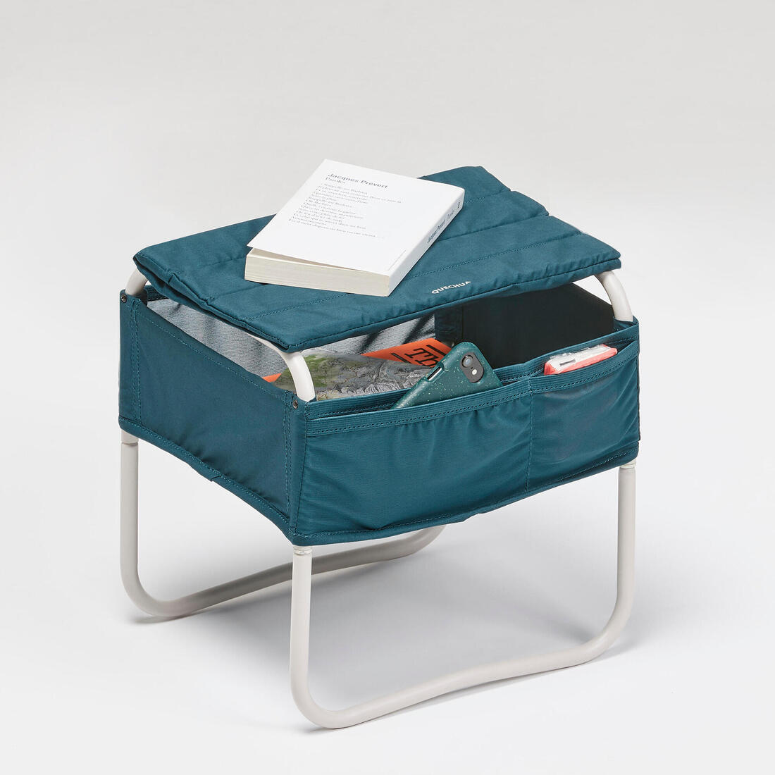 Table de chevet pour le camping - Compact – bleu canard