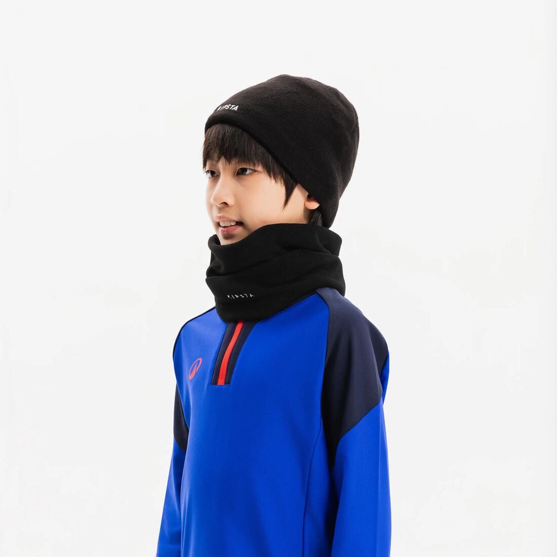 BONNET  FOOTBALL ENFANT KEEPWARM NOIR