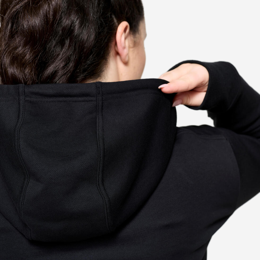 Sweat à capuche en coton fitness femme