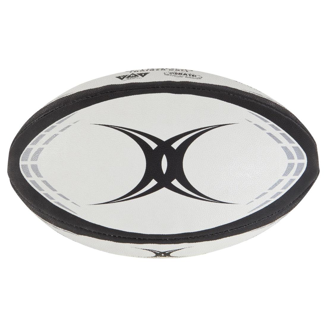 Ballon de rugby taille 5 - gilbert gtr4000 blanc noir