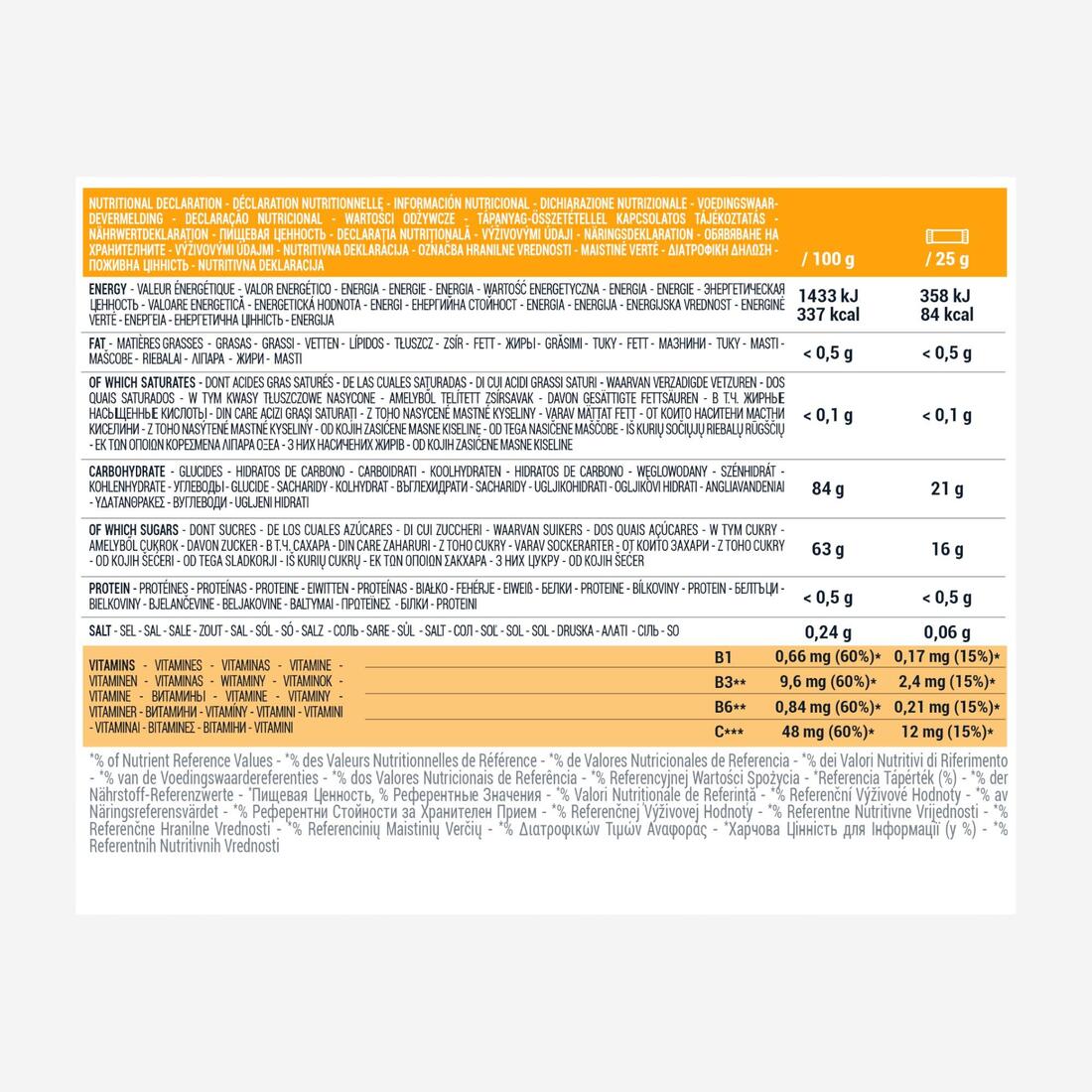 Pate de fruits énergétique ecosize agrumes 12x25g